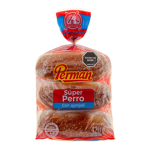 PAN SUPER PERRO PERMAN 420G AJONJOLI